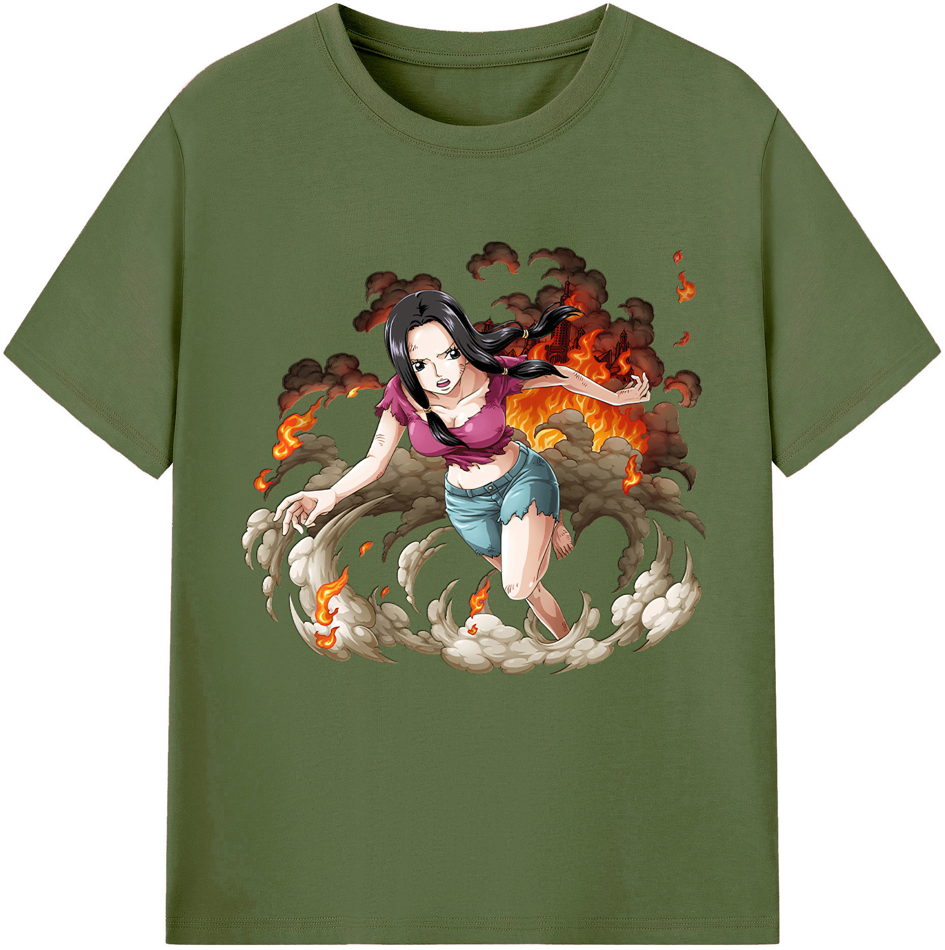 ワンピース ニコ・ロビン ONE PIECE Nico Robin 綿100％半袖Tシャツ（フロントプリント）